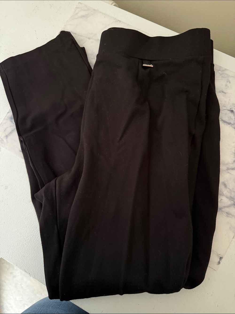 DKNY Black Ponte Knit Pull-On Leggings
